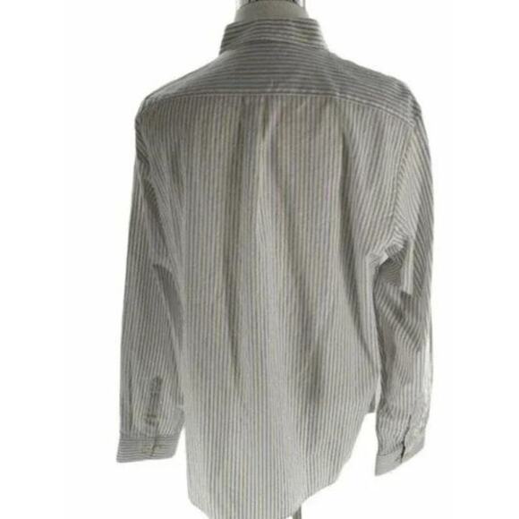 Hart Schaffner Marx Striped Shirt Mens 2XL Long Sleeve Chest Pocket Button Down - Picture 2 of 7